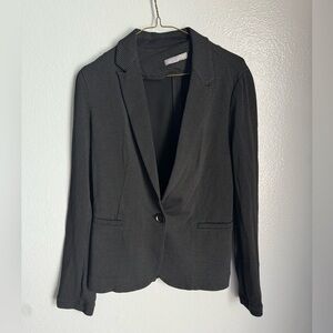 Olivia Moon Black and White Polka Dot Stretch Blazer Size Medium